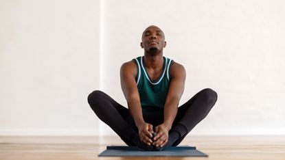 Man doing butterfly pose