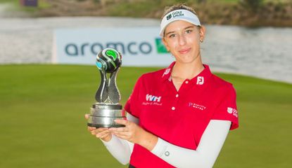 Chiara Noja holds a trophy