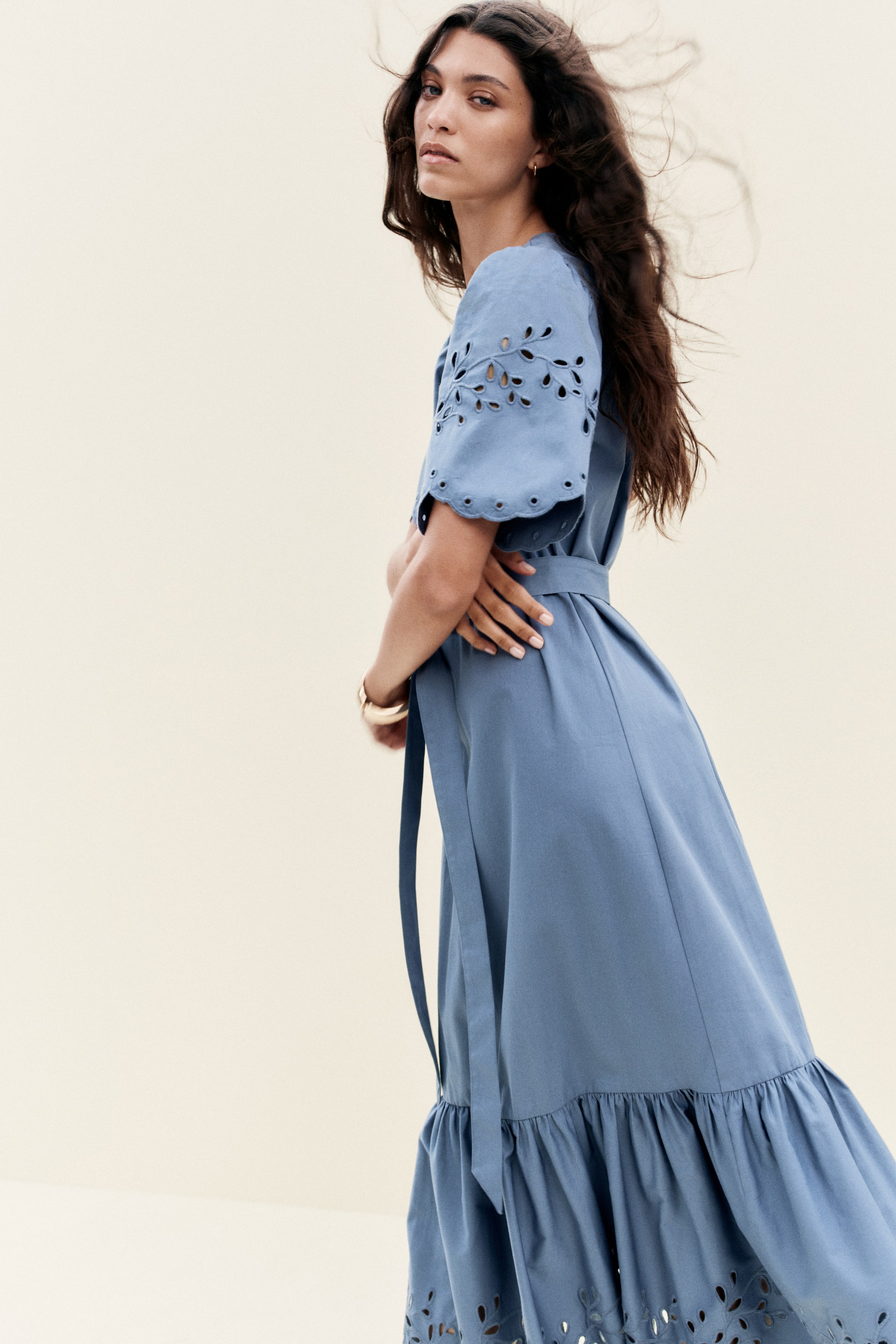 Long Broderie Anglaise Dress