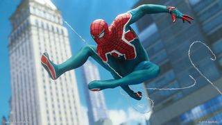 History of open world video games on PlayStation; spider-man swings through New York City