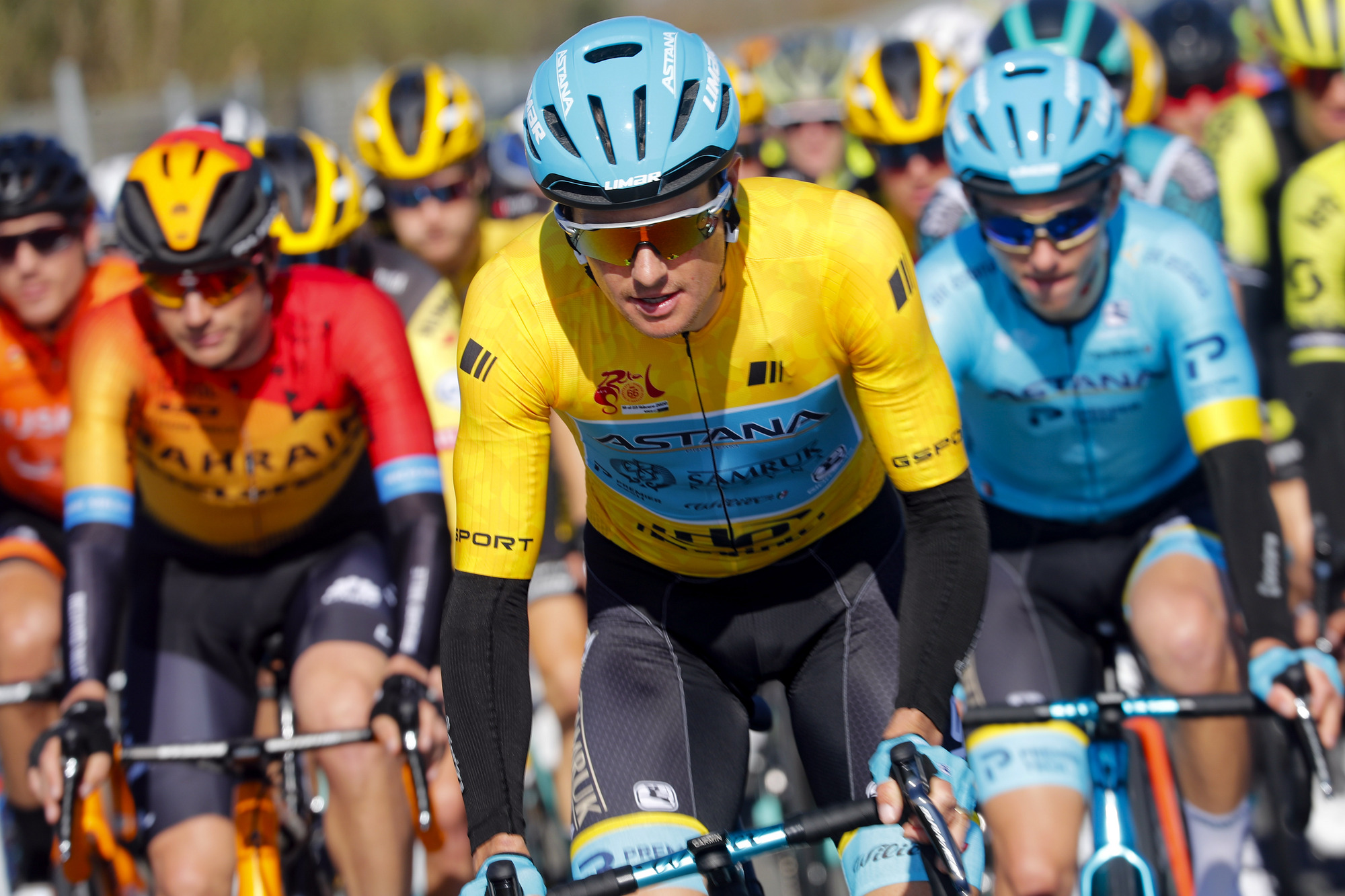 Jakob Fuglsang in the lead of the Vuelta a Andalucia