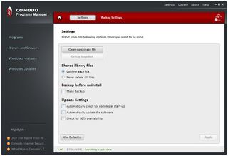 Comodo Programs Manager