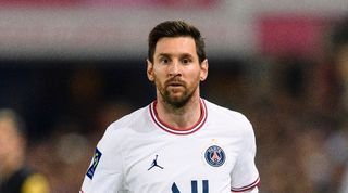 Lionel Messi in action for PSG against Strasbourg in Ligue 1.