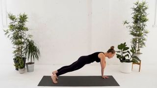 Evolve Pilates demonstrates shoulder taps
