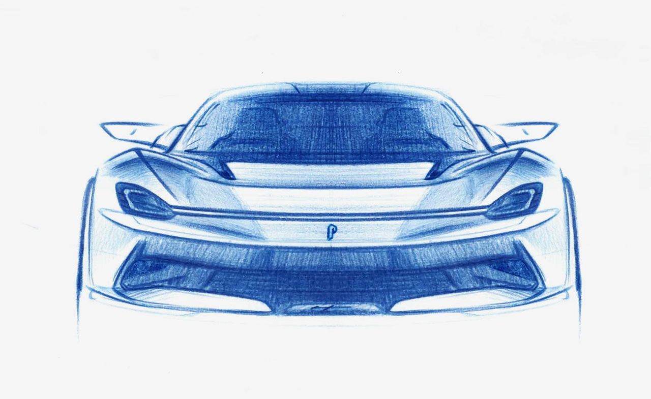 Pininfarina Battista sketch, by Luca Borgogno, exclusive