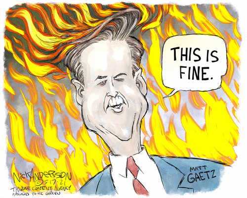 Political Cartoon U.S. matt gaetz allegations