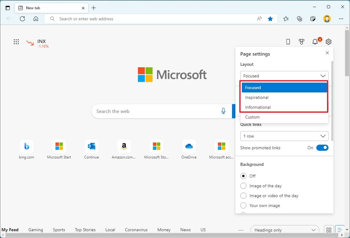 How to customize new tab page on the new Microsoft Edge | Windows Central