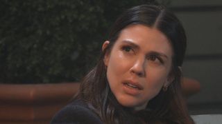 Kate Mansi as Kristina looking confused in General Hospital