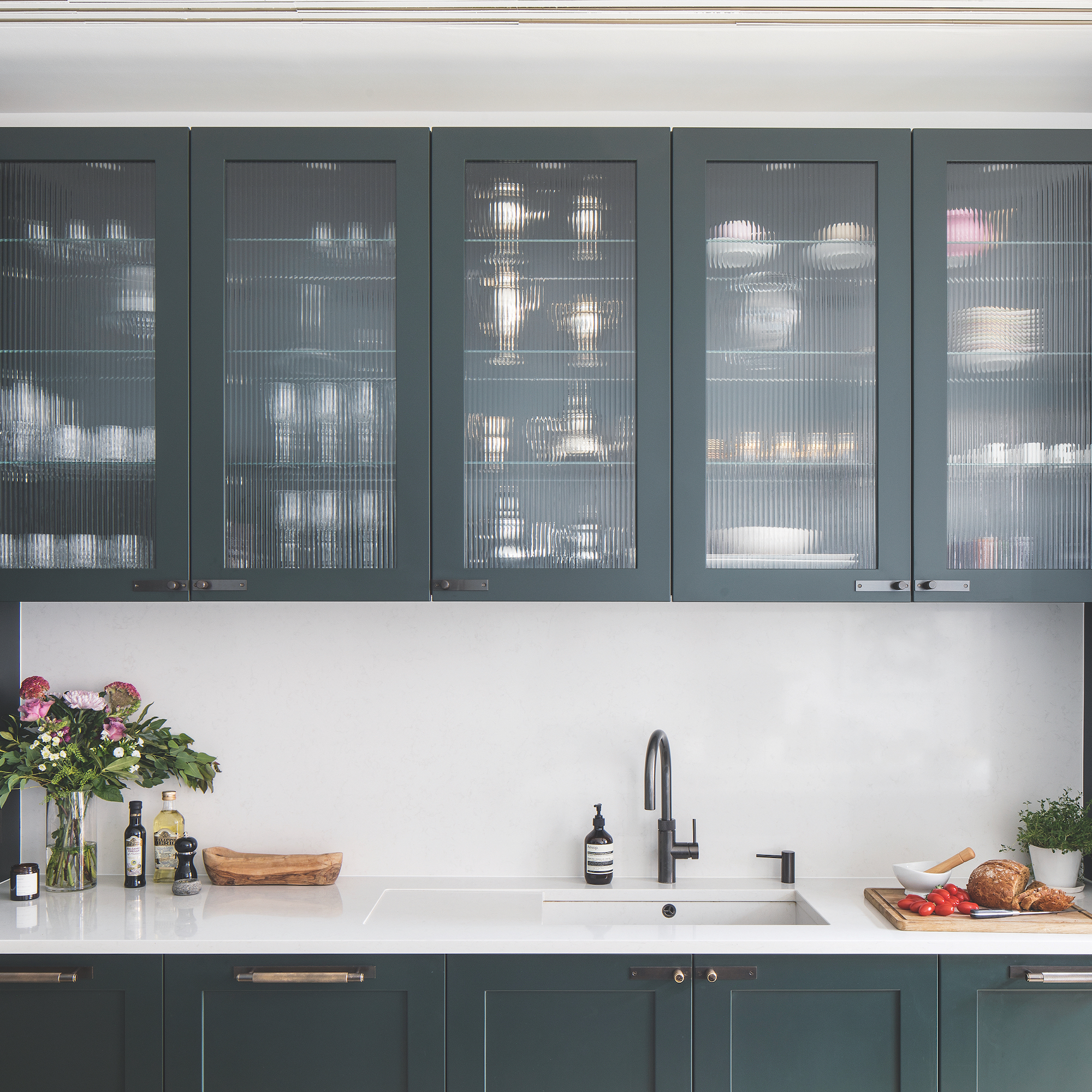 How to Style Glass Kitchen Cabinets