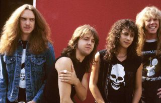 Metallica backstage at Monsters Of Rock 1985