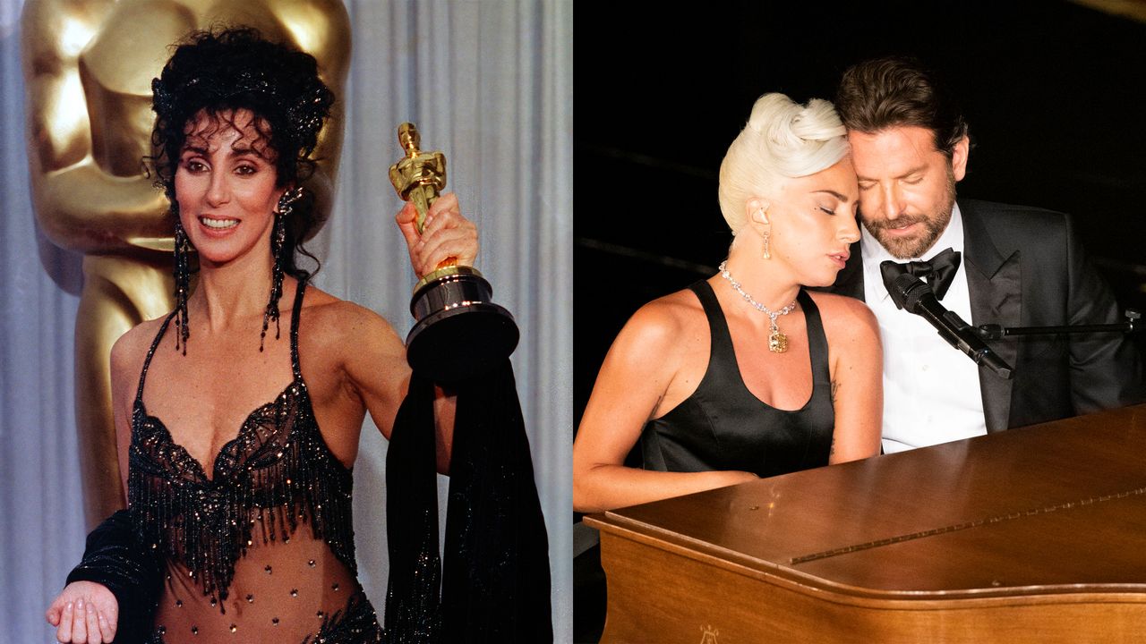 best oscars moments cher lady gaga bradley cooper