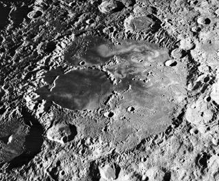 A view of Mare Ingenii from NASA's Lunar Reconnaissance Orbiter Camera (LROC).