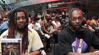 K-Wiss and Tasty Steve on the mic at VSFighting XI.