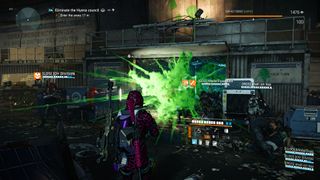 The cloud and explosion from enemies in the Reanimated Global Event in The Division 2