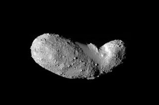Image of the asteroid Itokawa from the Hayabusa spacecraft.