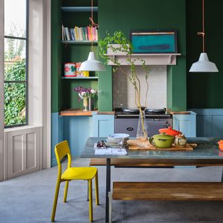Paint trends 2023 farrow and ball kitchen in green