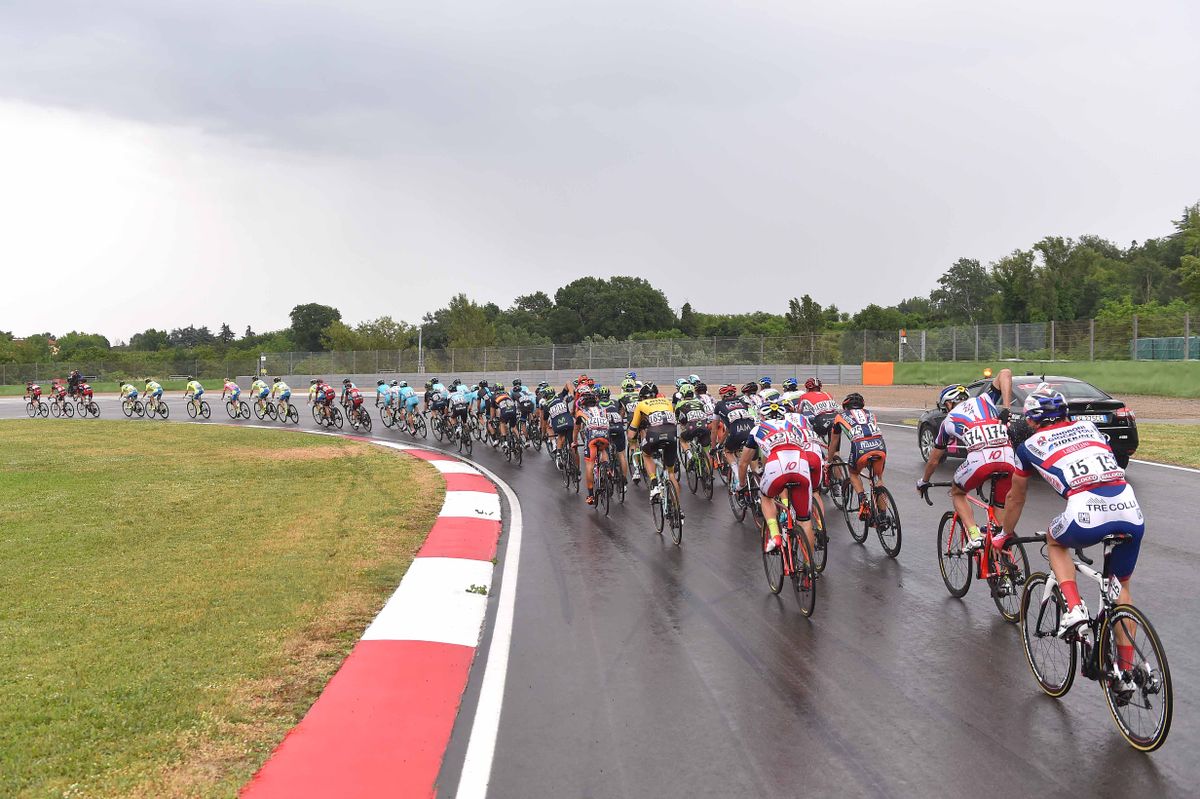 The Giro d'Italia on the Imola F1 circuit