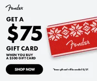Fender Gift Card: Score $75 when you spend $500