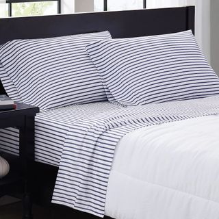 qvc striped bed sheets