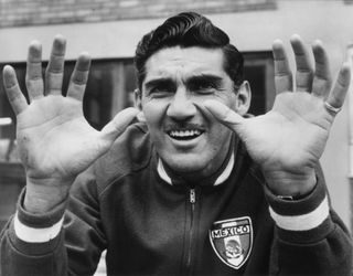 Legendary Mexico goalkeeper Antonio Carbajal in 1966.