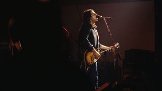 Guitarist Freddie Salem of the Southern rock band The Outlaws performs on opening night at The Agora Ballroom on August 17, 1978 in Atlanta, Georgia