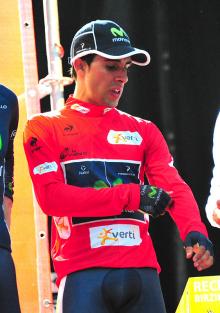 First race leader Jonathan Castroviejo Nicolas (Movistar)