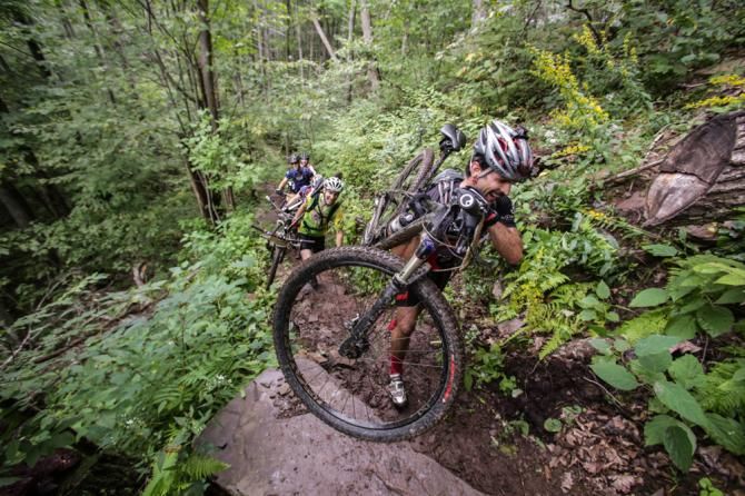 The steep climb from the Mountain House Picnic Area toward Braley Pond was extremely slick, especially after a hard rain