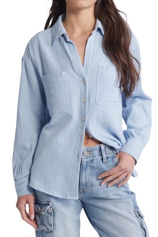 Casual Cotton Button-Up Shirt