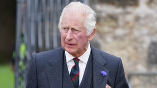 King Charles III during his visit to Kinneil House during Royal Week