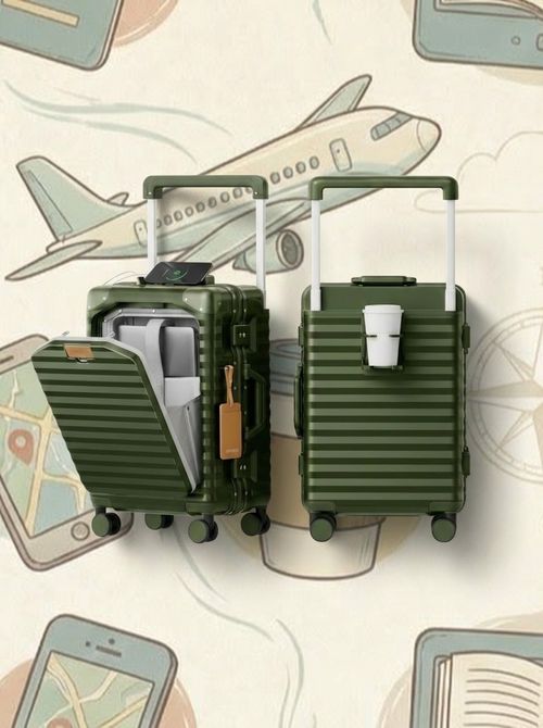 Carry on Luggage With Aluminium Frame and Front Pocket