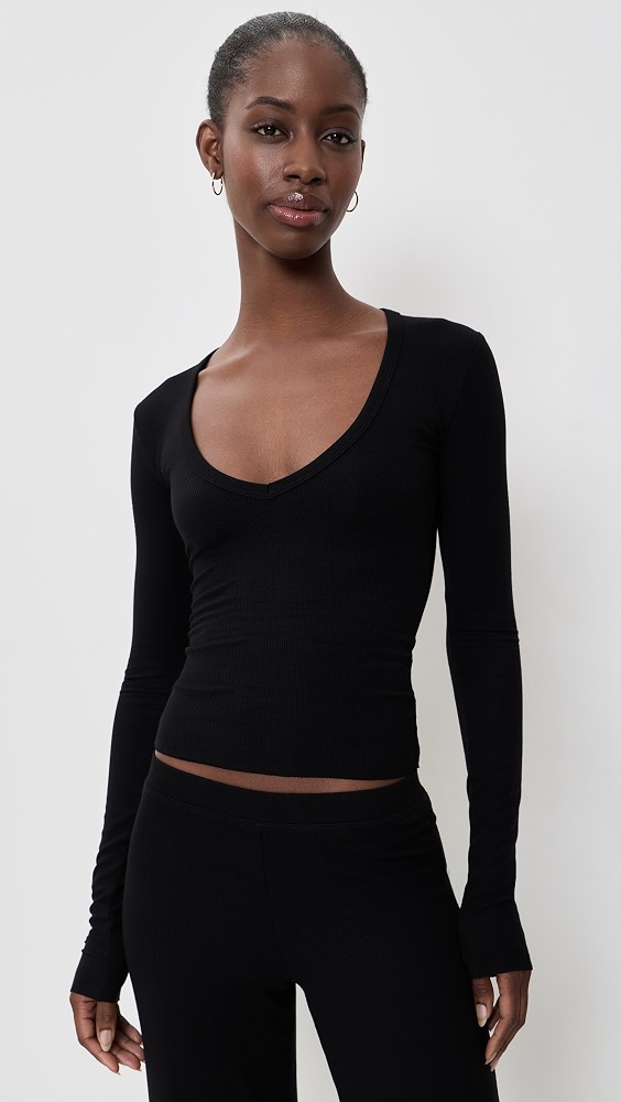 Ribbed Tee - Black