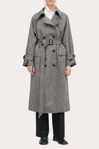 Mark Kenly Domino Tan Constancia Wool-Twill Trench Coat