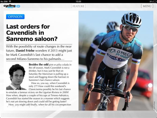 Mark Cavendish's (Omega Pharma QuickStep)