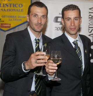 Cheers! Ivan Basso and Vincenzo Nibali will be careful not to tread on each other's toes in 2011.