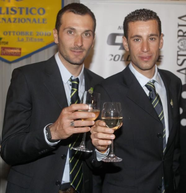 Cheers! Ivan Basso and Vincenzo Nibali will be careful not to tread on each other's toes in 2011.