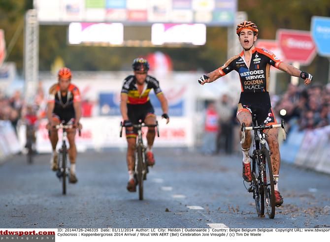 Wout Van Aert (Vastgoedservice - Golden Palace Cycling Team) wins Koppenbergcross