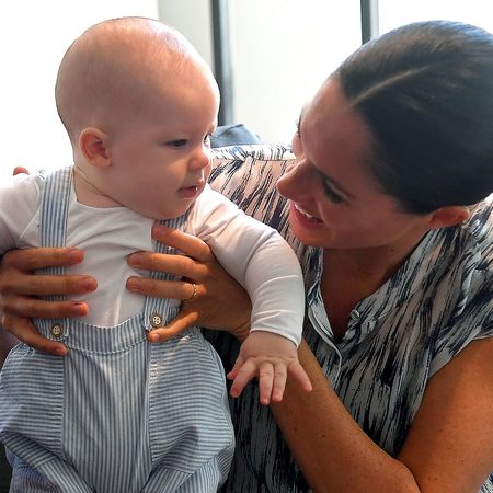 cape town, south africa september 25 meghan, duchess of sussex holds her baby son archie mountbatten windsor at a meeting with archbishop desmond tutu at the desmond leah tutu legacy foundation during their royal tour of south africa on september 25, 2019 in cape town, south africa photo by toby melville poolgetty images