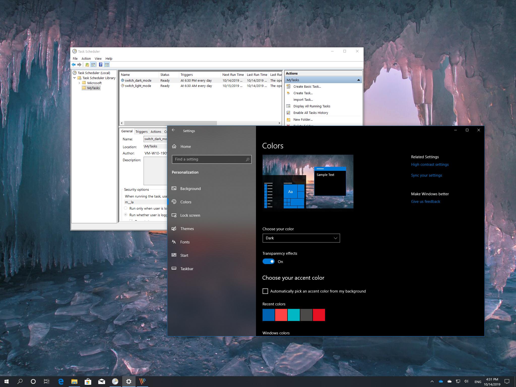 How To Switch Between Windows 10 Light And Dark Modes On Schedule 