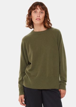 Khaki Ultimate Cashmere Crew Neck