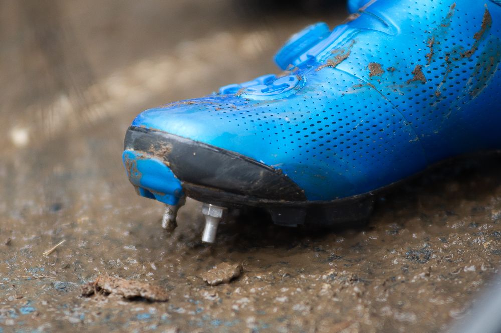 Ellen Noble's Horst Engineering toe spikes. Maybe the only equipment choice that mattered on this course.