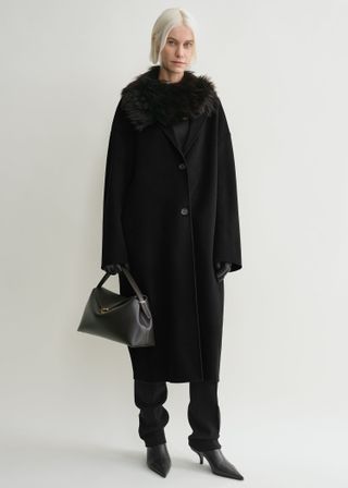 Doublé Cocoon Coat Black