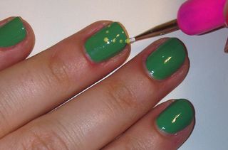 Brazil flag nails