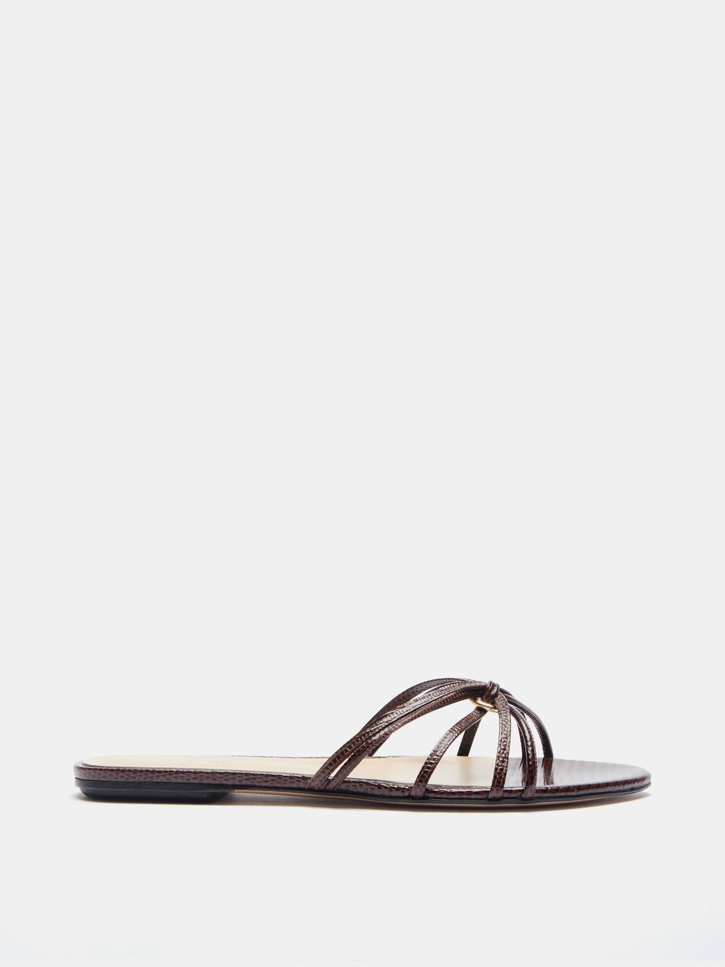 Sofia Strappy Sandal / Bruciato Leather Snake Effect