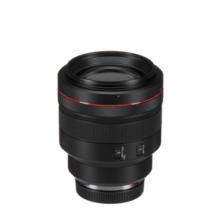 Canon RF 85mm F1.2L USM on a white background