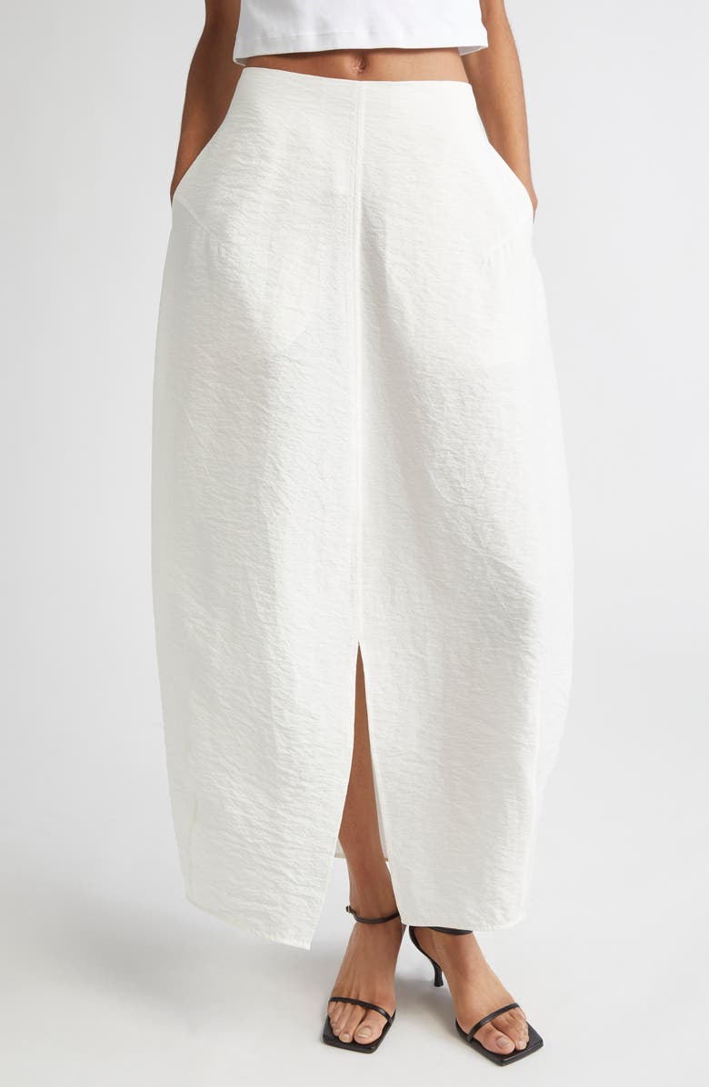 Semisheer Silk Blend Parachute Maxi Skirt