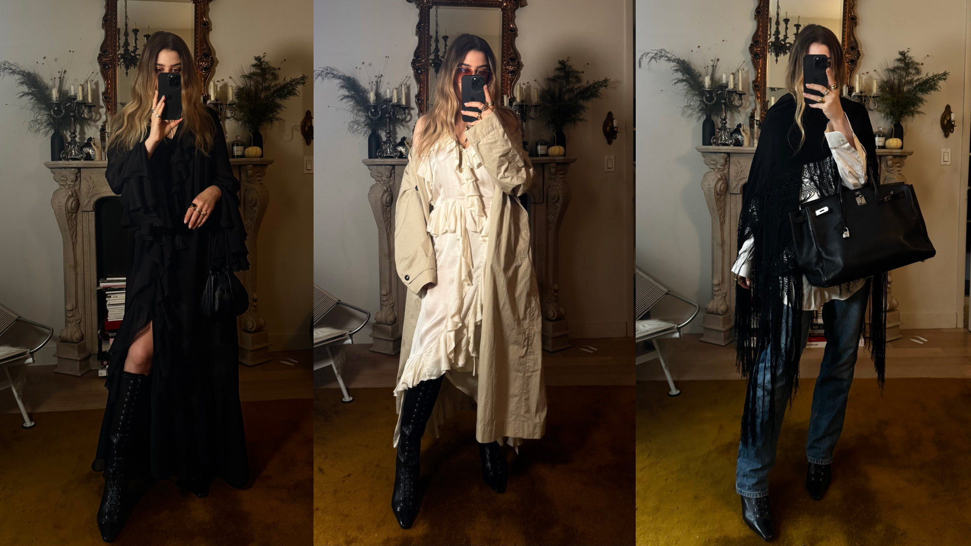 Christina Grasso wearing Victorian boots