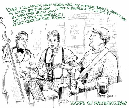Editorial cartoon world holiday St. Patrick’s Day