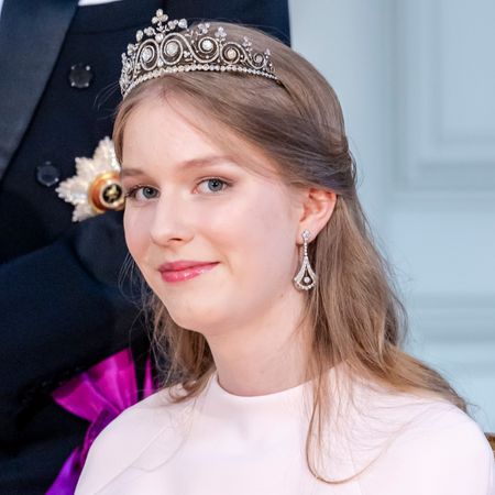 Princess Eleonore in a pink gown and tiara