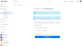 DreamHost's user interface with settings for domain privacy