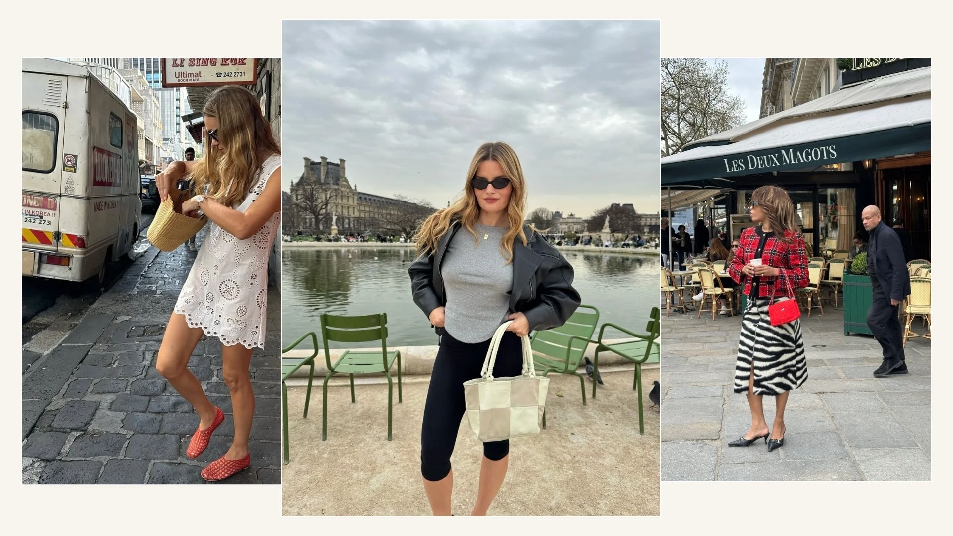 Three French women with honey balayage hairstyles